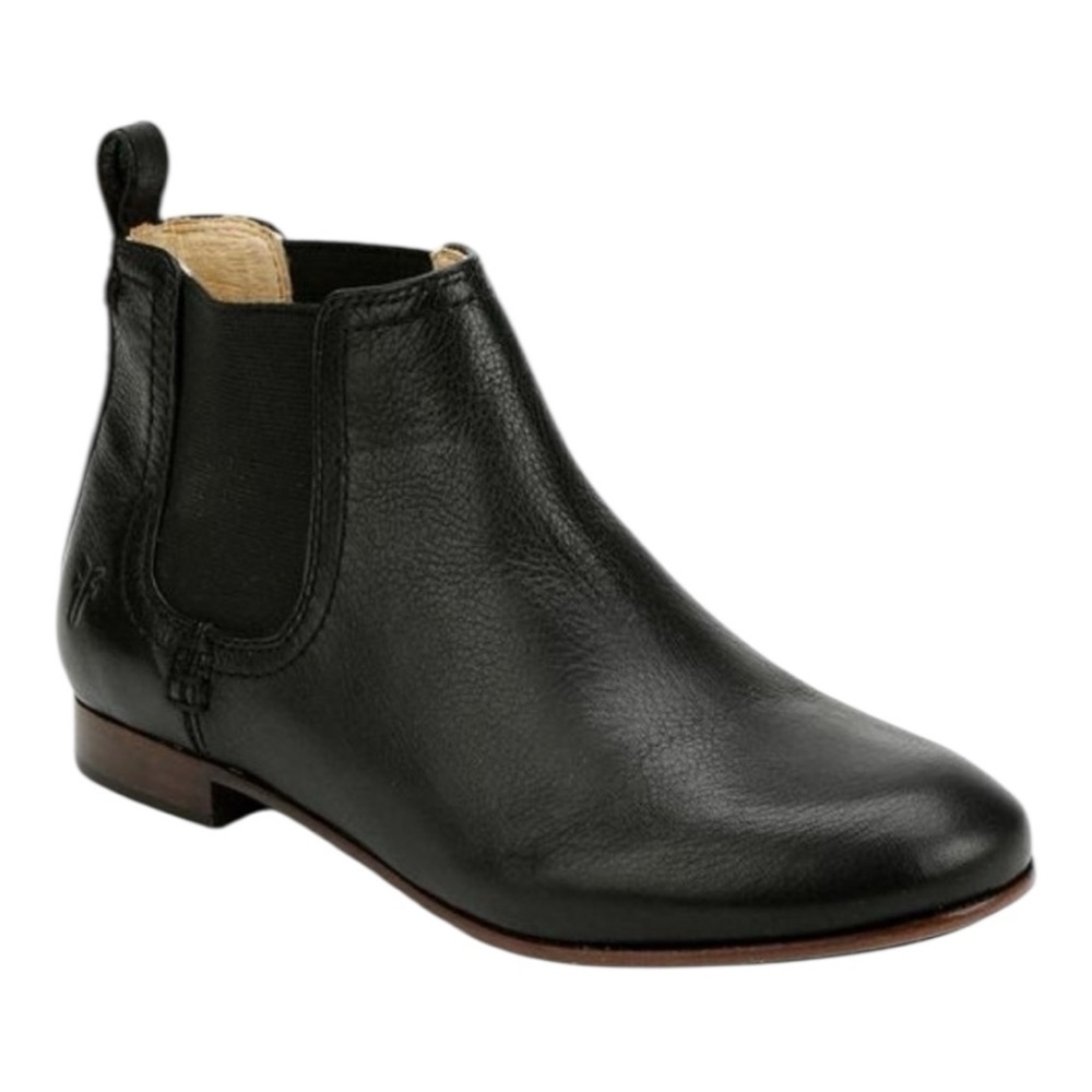 Frye Black Leather Ankle Boots